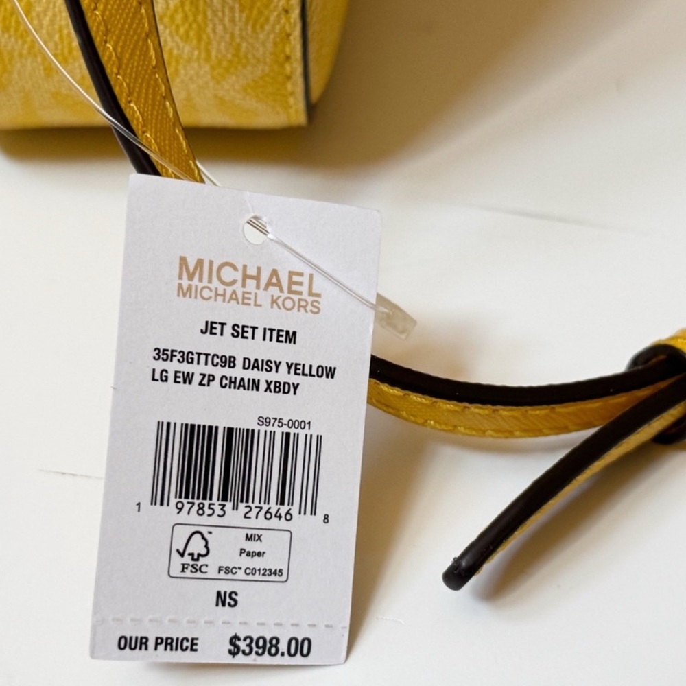 Michael Kors Jet Set Yellow Crossbody Bag - Picture 9 of 11